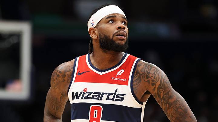 Mar 17, 2026; Washington, District of Columbia, USA; Washington Wizards guard Jaden Hardy (8) looks on during the second half against the Detroit Pistons at Capital One Arena. Mandatory Credit: Daniel Kucin Jr.-Imagn Images