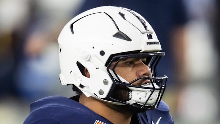 Penn State Nittany Lions offensive lineman Olaivavega Ioane
