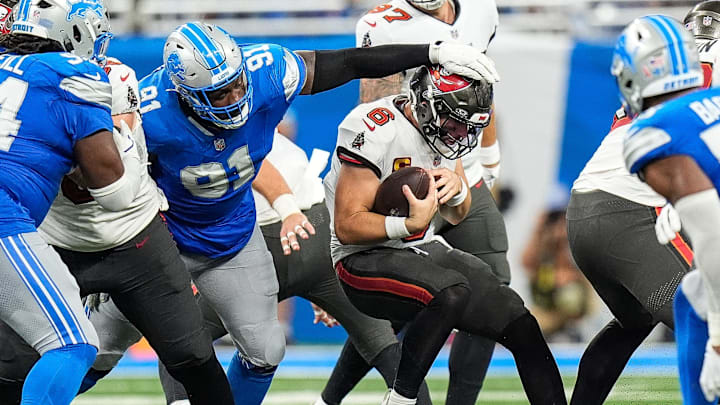 Detroit Lions defensive end Levi Onwuzurike (91).