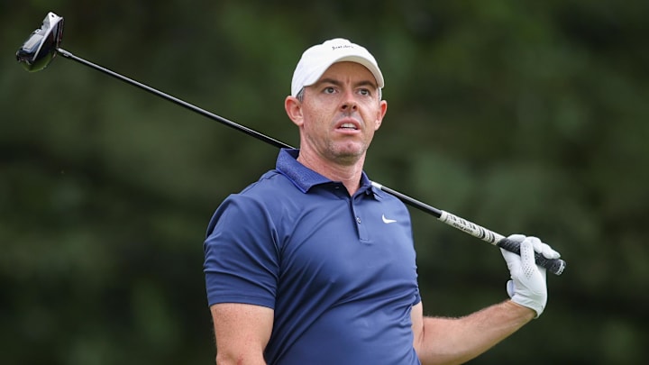 Rory McIlroy hit a shot that settled next to a banana peel in Round 3 of the Australian Open. 