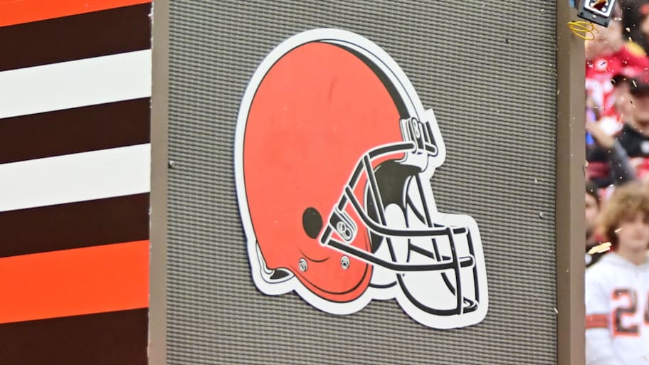 The Browns logo is seen before the team's 2023 game against the 49ers. | Ken Blaze-Imagn Images