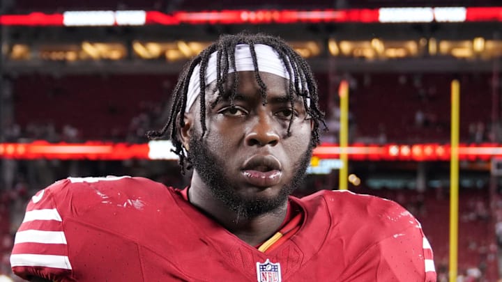 San Francisco 49ers offensive tackle Spencer Burford (74)