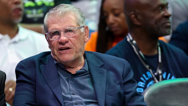 Geno Auriemma, current head coach of the UConn Lady Huskies. Together, they have a record 12 NCAA championships.