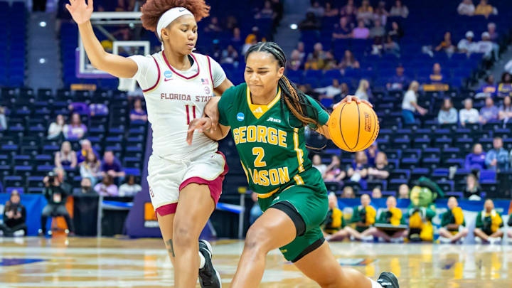 Zahirah Walton 2, George Mason takes on Florida State in the NCAA Womens Basketball Tournament in Baton Rouge, LA. Feb 25, 2025