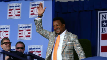 Jul 24, 2022; Cooperstown, New York, USA; Hall of Famer Pedro Martinez is introduced during the Baseball Hall of Fame Induction Ceremony at Clark Sports Center. Mandatory Credit: Gregory Fisher-USA TODAY Sports