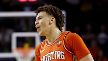 Jan 18, 2024; Ann Arbor, Michigan, USA;  Illinois Fighting Illini forward Coleman Hawkins (33)