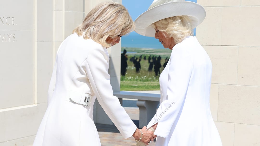 King Charles III And Queen Camilla Attend The UK D-Day80 National Commemorative Event In Normandy