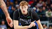 Dec 6, 2025; Dallas, Texas, USA; Dallas Mavericks forward Cooper Flagg (32) handles the ball during the third quarter against the Houston Rockets at American Airlines Center. Mandatory Credit: Andrew Dieb-Imagn Images
