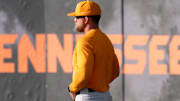 Tennessee assistant baseball coach Josh Elander during a scrimmage on October 21, 2025, in Knoxville, Tenn.