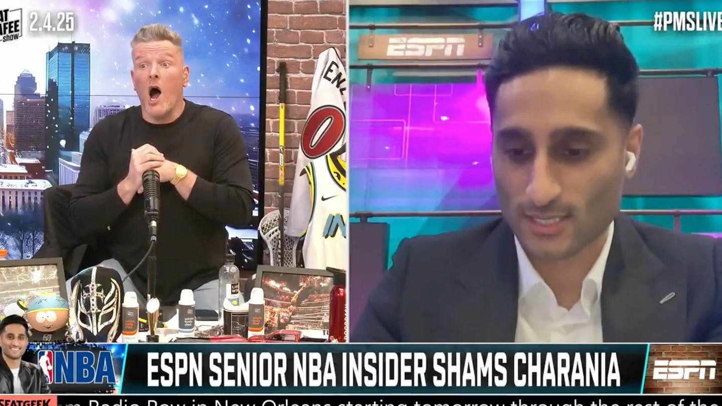 Shams Charania verlässt abrupt die „Pat McAfee Show“, um einen weiteren ...