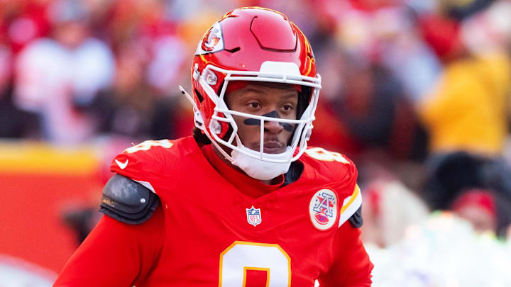 Jan 26, 2025; Kansas City, MO, USA; Kansas City Chiefs wide receiver DeAndre Hopkins (8) against the Buffalo Bills in the AFC Championship game at GEHA Field at Arrowhead Stadium. Mandatory Credit: Mark J. Rebilas-Imagn Images Jan 26, 2025; Kansas City, MO, USA; Kansas City Chiefs wide receiver DeAndre Hopkins (8) against the Buffalo Bills in the AFC Championship game at GEHA Field at Arrowhead Stadium. Mandatory Credit: Mark J. Rebilas-Imagn Images