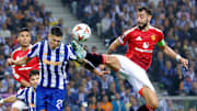 Fernandes was sent off against Porto