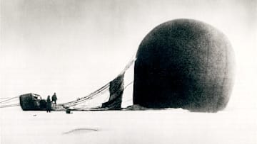 The ‘Eagle’ has (crash-) landed: The Andrée expedition’s balloon on the ground on Kvitøya, Svalbard.