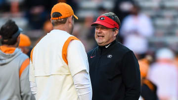 Tennessee Volunteers head coach Josh Heupel and Georgia Bulldogs head coach Kirby Smart