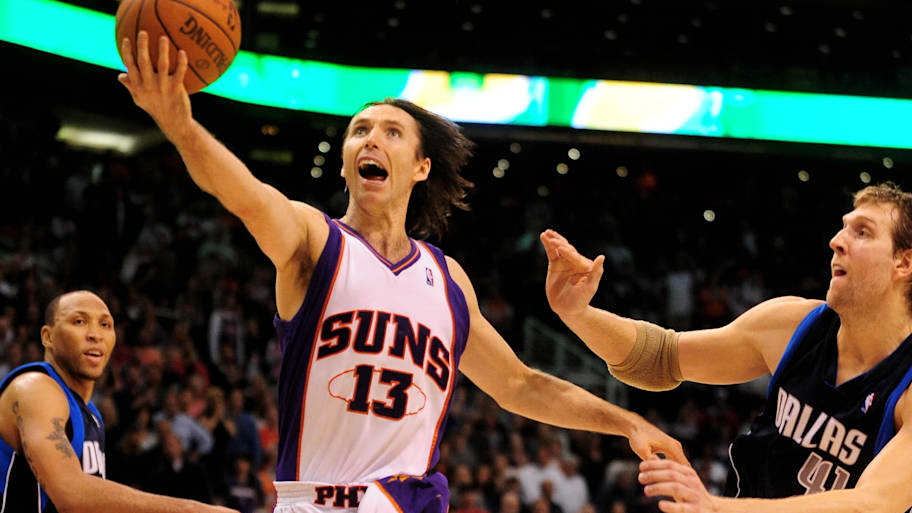 Dirk Nowtzki and Steve Nash were teammates and opponents and also international MVP’s.  | Mark J. Rebilas-Imagn Images