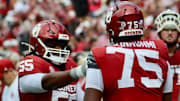 Oklahoma offensive lineman Eddy Pierre-Louis (55)