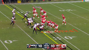The Chiefs went for it on fourth down when they should have punted. 