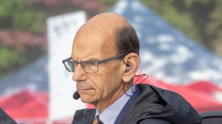 Paul Finebaum of SEC Nation on set before the Alabama, LSU game in Tuscaloosa, Alabama, on Nov. 9, 2019.

Sec Nation