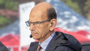 Paul Finebaum of SEC Nation on set before the Alabama, LSU game in Tuscaloosa, Alabama, on Nov. 9, 2019.

Sec Nation