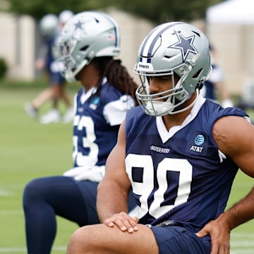 Dallas Cowboys defensive tackle Solomon Thomas before practice at the Ford Center at the Star Training Facility