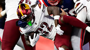 Washington Commanders running back Jacory Croskey-Merritt