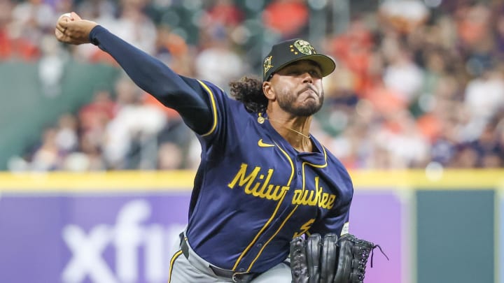Milwaukee Brewers starting pitcher Freddy Peralta. Milwaukee Brewers starting pitcher Freddy Peralta.