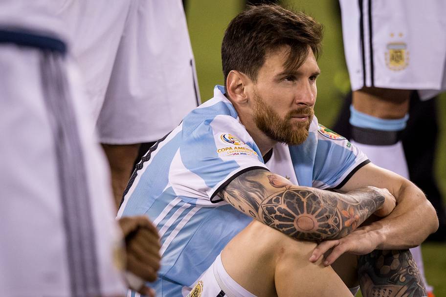 Lionel Messi after losing 2016 Copa America final. 