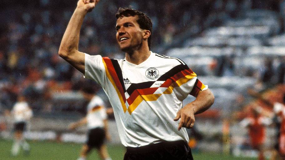 Lothar Matthäus at the 1990 World Cup.