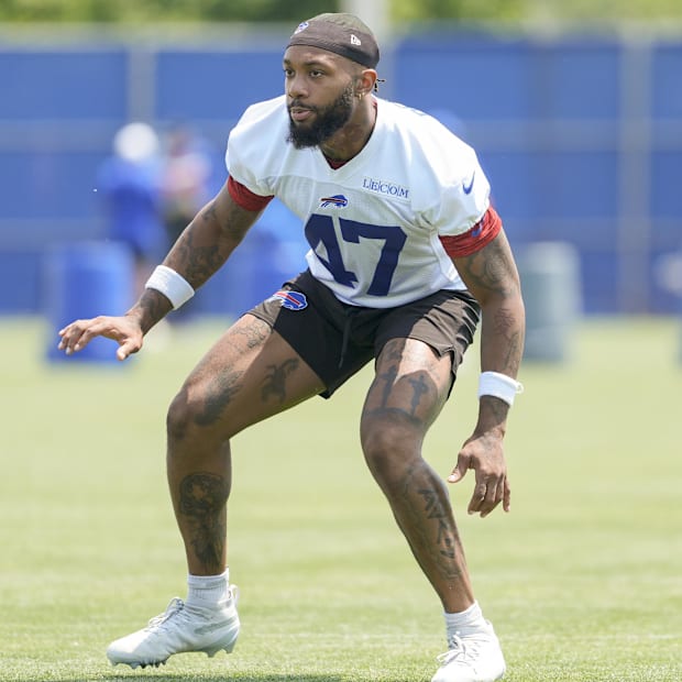 Buffalo Bills cornerback Christian Benford during a practice.