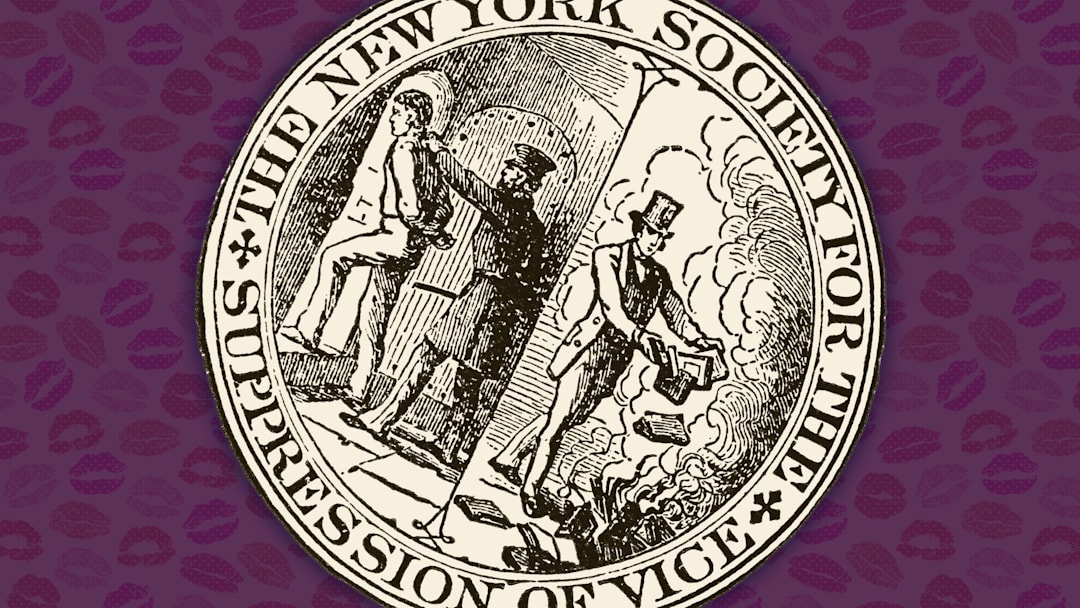 The seal of Anthony Comstock’s New York Society for the Suppression of Vice.
