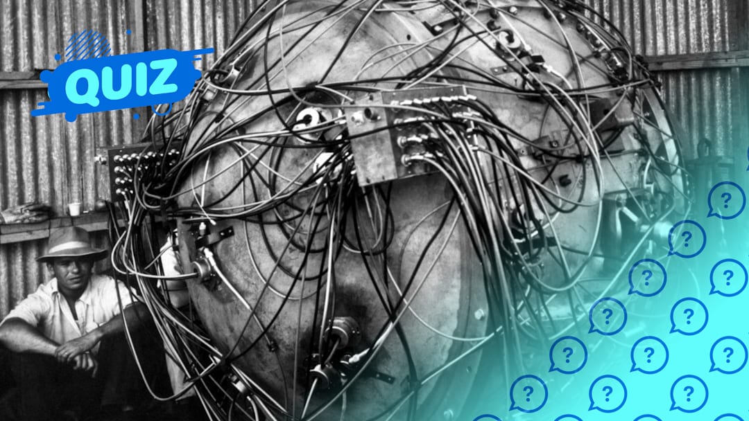 The Gadget (pictured above) was a major part of the Atomic Age timeline. The Gadget (pictured above) was a major part of the Atomic Age timeline.