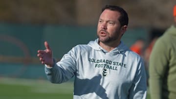 Colorado State football defensive coordinator Tyson Summers during spring practices with the CSU football team in 2025.