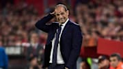 Massimiliano Allegri sur le banc de la Juventus Turin lors de la finale de l'Europa League face à Séville