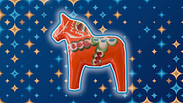 A Swedish Dala horse.