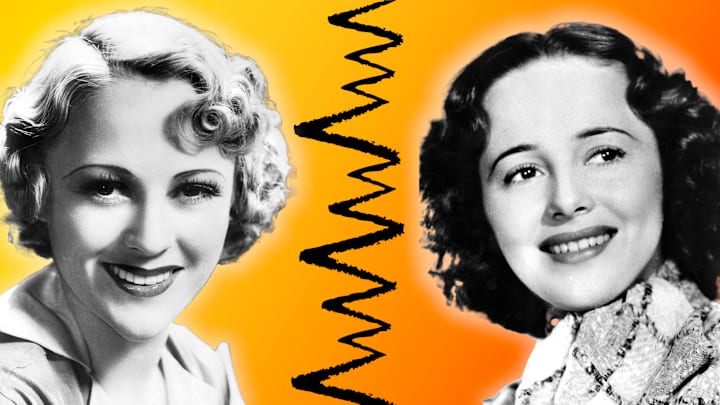 Joan Fontaine and Olivia de Halland.