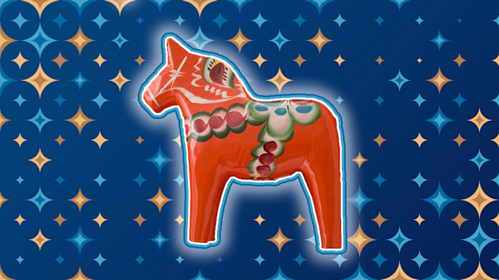A Swedish Dala horse.