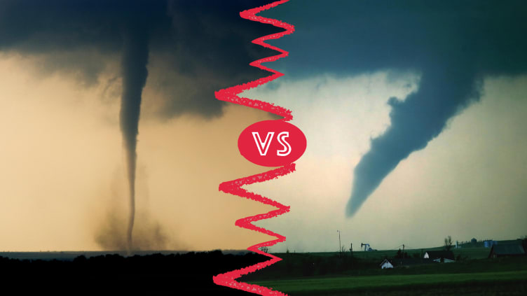 A few yards of clear air means the difference between a tornado and a funnel cloud.