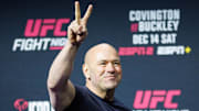 Dec 13, 2024; Tampa, Florida, UNITED STATES; UFC CEO Dana White during weigh-ins for UFC Fight Night at Amalie Arena. Mandatory Credit: Nathan Ray Seebeck-Imagn Images