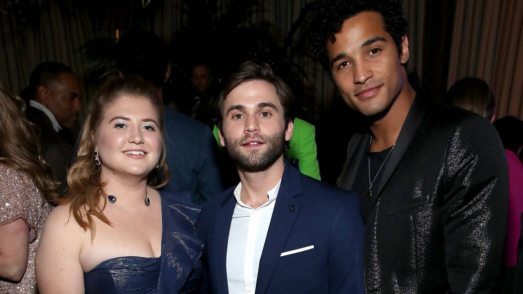 (L-R) Jaicy Elliot, Jake Borelli, and Devin Way are seen as Entertainment Weekly Celebrates Screen Actors Guild Award Nominees at Chateau Marmont