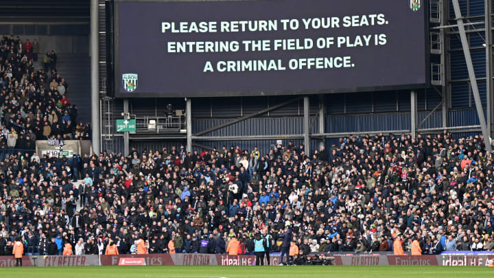 Fans had to be told to return to their seats during the Black Country derby