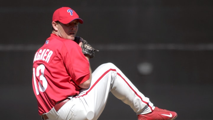 Mar 4, 2005; Clearwater, FL, USA; Philadelphia Phillies pitcher Billy Wagner (13) in action during spring training against the Detroit Tigers at Jack Russell Memorial Stadium. 