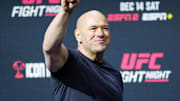 Dec 13, 2024; Tampa, Florida, UNITED STATES; UFC CEO Dana White during weigh-ins for UFC Fight Night at Amalie Arena. Mandatory Credit: Nathan Ray Seebeck-Imagn Images