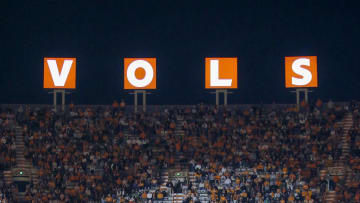 Nov 25, 2023; Knoxville, Tennessee, USA; General view of Neyland Stadium during the second half of a game between the Tennessee Volunteers and the Vanderbilt Commodores. Mandatory Credit: Randy Sartin-USA TODAY Sports