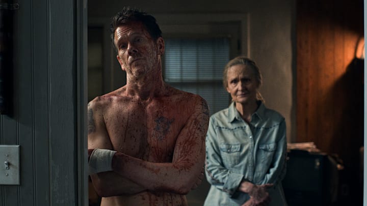 Kevin Bacon (Hub Halloran), Beth Grant (Kitty Halloran) in The Bondsman on Prime Video