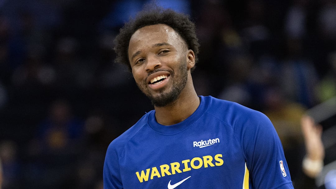 Oct 17, 2025; San Francisco, California, USA; Golden State Warriors guard LJ Cryer shares a laugh while warming up before facing the Los Angeles Clippers at Chase Center. Mandatory Credit: D. Ross Cameron-Imagn Images Oct 17, 2025; San Francisco, California, USA; Golden State Warriors guard LJ Cryer shares a laugh while warming up before facing the Los Angeles Clippers at Chase Center. Mandatory Credit: D. Ross Cameron-Imagn Images
