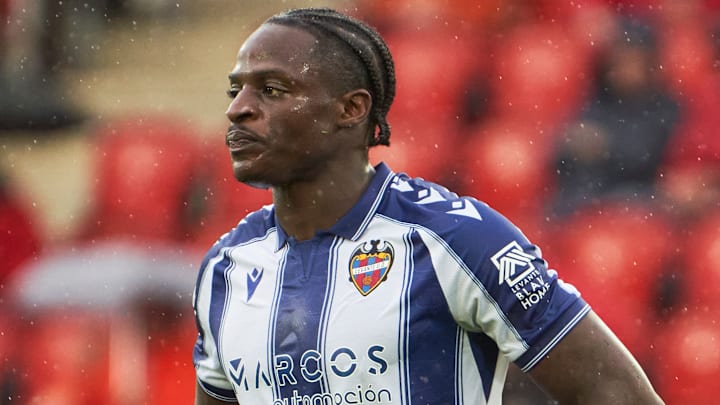 Karl Etta Eyong lors de Majorque - Levante. Karl Etta Eyong lors de Majorque - Levante.