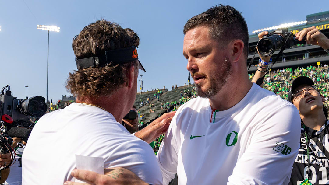 Dan Lanning, Mike Gundy, Oklahoma State v Oregon