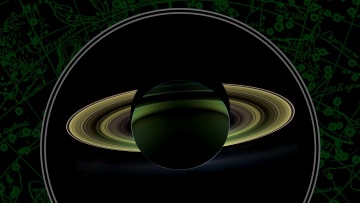 NASA Cassini spacecraft took this image of Saturn while it was in the planet's shadow. 