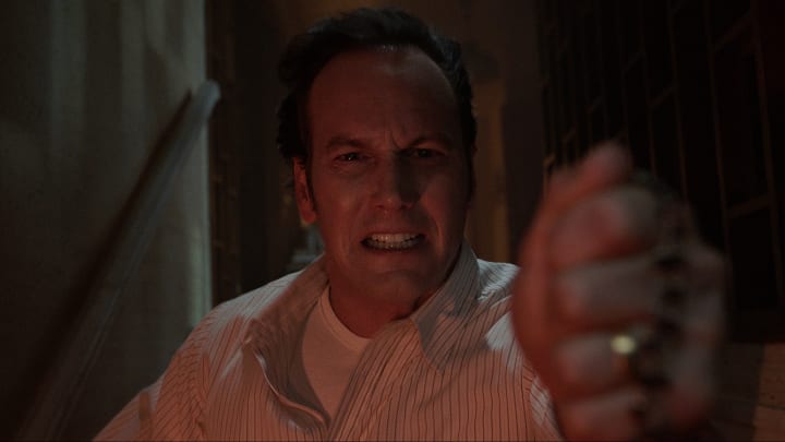 PATRICK WILSON as Ed Warren and in New Line Cinema’s horror film “THE CONJURING: THE DEVIL MADE ME DO IT,” a Warner Bros. Pictures release. Courtesy of Warner Bros. Pictures