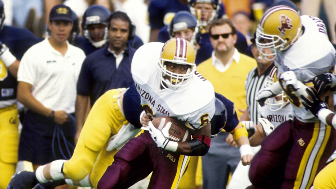 Nov 16, 1991; Berkley, CA, USA; FILE PHOTO;  Arizona State Sun Devils defensive back Darren Woodson (6) in action against the California Golden Bears at Memorial Stadium. Mandatory Credit: Imagn Images 